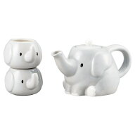 【ポイント最大29.5倍 ※要エントリー】ポット＆カップ ティーセット ゾウ親子 SAN3751 サンアート ギフ…