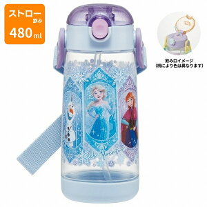 スケーター ワンプッシュストローボトル アナと雪の女王 PDSH5 skater ディズニー 水筒 子供 キッズ 小学生 幼稚園 保育園 直飲み キャラクター かわいい