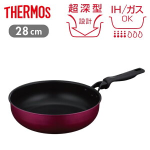 �y�|�C���g�ő�29.5�{ ���v�G���g���[�z�T�[���X �f�����u���V���[�Y �u�ߓ� 28cm KFM-028D R �t���C�p�� ���b�h �K�X�΁EIH�Ή� �ł����ɂ��� �ϋv���R�[�e�B���O �[�^ THERMOS �v���[���g �M�t