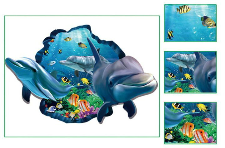 楽天市場 送料無料ステッカー ウオールステッカー 3d イルカ 海 熱帯魚 魚 室内装飾 癒し 雑貨 壁紙シール ウオールシール インテリア 小物 Plus Nao 楽天市場 送料無料ステッカー ウオールステッカー 3d イルカ 海 熱帯魚 魚 室内装飾 癒し 雑貨 壁紙シール ウオールシール インテリア 小物 Plus Nao