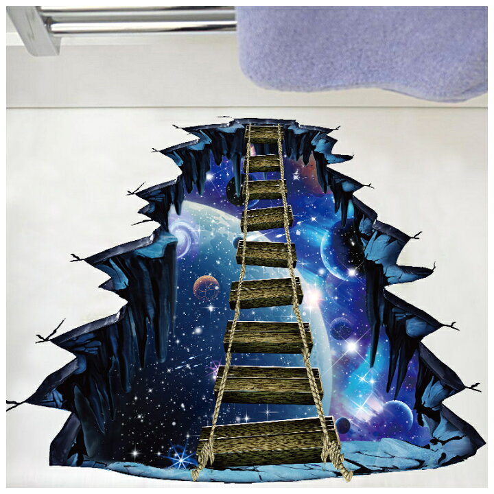 楽天市場 送料無料 ウォールステッカー ウォールシール 宇宙空間 プラネタリウム風 惑星 神秘的 綺麗 癒し だまし絵 トリックアート 3d 立体的 壁シール 壁紙シール 壁面装飾 壁装飾 室内装飾 インテリア Diy リビング 寝室 Plus Nao