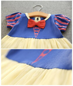 ワンピース半袖膝丈プリンセスお姫様かわいいキュート女の子女児幼児ガール子どもキッズジュニア小学生トップスおしゃれリボンフレア