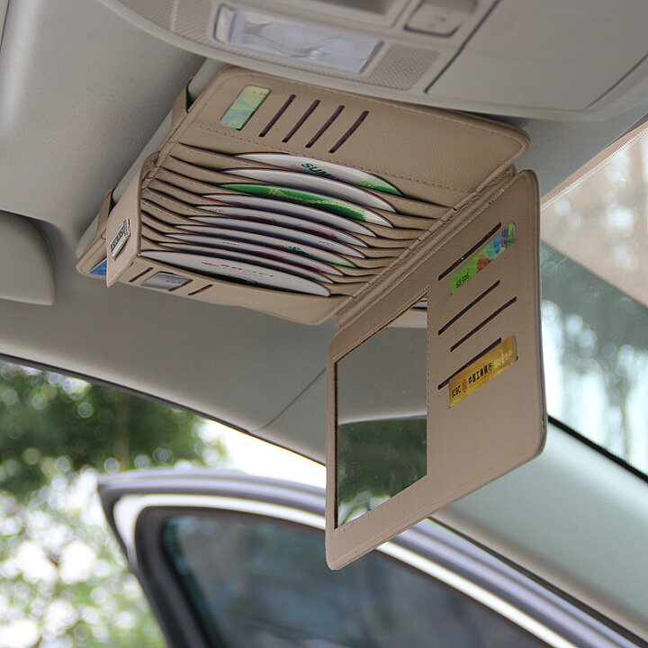 Uxcell サンバイザー 車 カードホルダー Cd 収納サンバイザーケース Dvd 収納