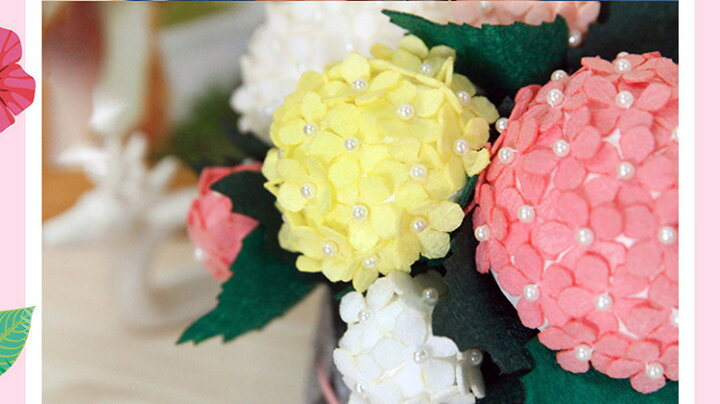 楽天市場 送料無料 手芸キット 素材セット 手芸セット ハンドクラフト ハンドメイド Diy 手作り 飾り物 インテリア 裁縫 フェルト 不織布 鉢植え 花 初心者 入門 玄関 リビング 簡単 趣味 ホビー Plus Nao