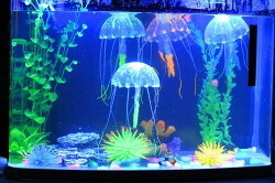 楽天市場 送料無料 シリコン製クラゲ 人工クラゲ アクアリウム シリコン製 クラゲ 人工 イルミネーション 光る 幻想的 癒し 癒し系 きれい Plus Nao