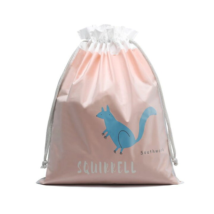 楽天市場 送料無料 巾着袋 仕分け袋 収納 二十層 耐久性 防水 旅行用 お出かけ 小物入れ 衣類収納 トラベルポーチ トラベルバッグ 大 小 かわいい 生活雑貨 日用品雑貨 アニマル イラスト パステルカラー Plus Nao