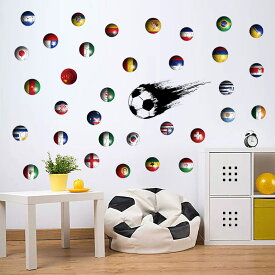 楽天市場 サッカーボール ウォールステッカー 壁紙 装飾フィルム インテリア 寝具 収納の通販