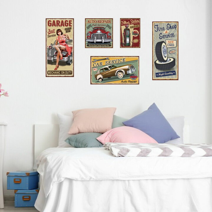 楽天市場 送料無料 ウォールステッカー 壁紙シール 取り外し可能 アメリカン レトロ 面白い 可愛い 書斎 リビング 寝室 ベッドルーム キッチン 模様替え パーティ イベント インテリア 雑貨 オシャレ 室内装飾 Plus Nao