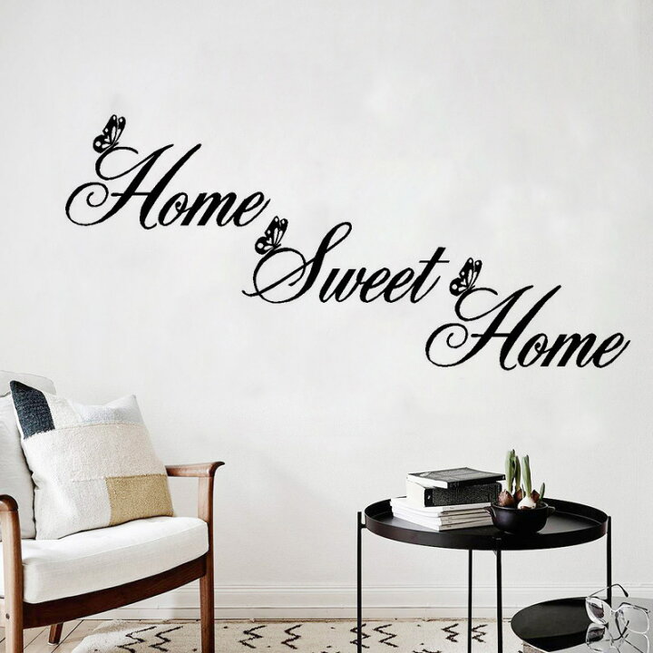 楽天市場 送料無料 ウォールステッカー 壁紙シール 取り外し可能 転写式 防水 英語 文字 蝶 チョウ シンプル 面白い 書斎 リビング 寝室 ベッドルーム キッチン 模様替え パーティ イベント インテリア 雑貨 オシャレ 室内装飾 英文 イングリッシュ 言葉 Plus Nao