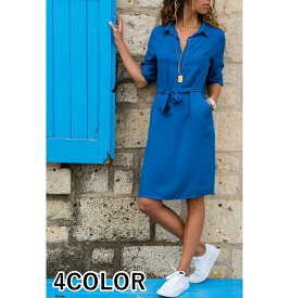 楽天市場 ワンピース 春 長さ 袖 七分袖 五分袖 レディースファッション の通販