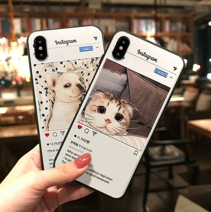楽天市場 送料無料iphoneカバー Iphoneケース スマホカバー スマートフォンケース 猫 犬 ねこ いぬ ネコ イヌ 可愛い かわいい インスタ風 インスタグラム風 Sns風 携帯カバー 保護ケース アイフォン 傷防止 傷予防 Iphone6 Iphone Plus Nao