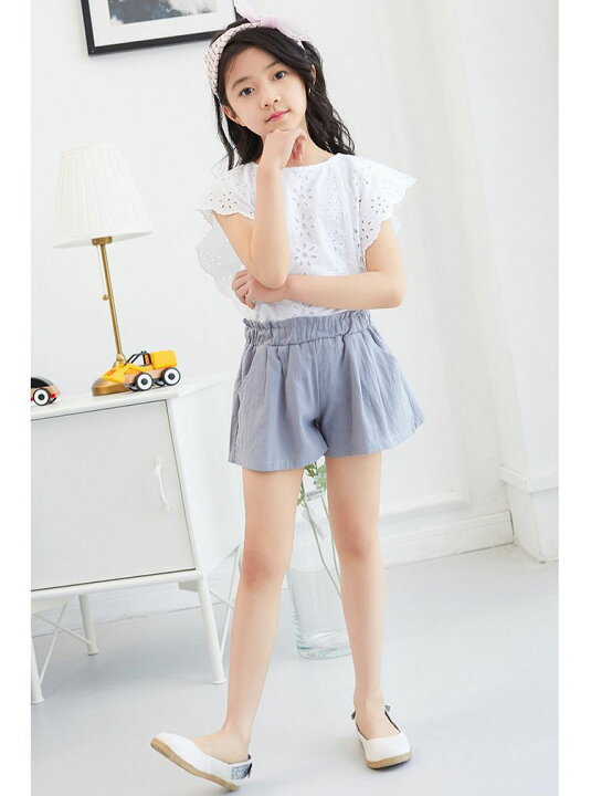 楽天市場 送料無料 ショートパンツ ホットパンツ 短パン 半ズボン 子供服 キッズ ボトムス ショーパン 半パン ウエストゴム シンプル 無地 単色 ソリッドカラー 夏 カジュアル 着まわし ヘビロテ 女の子 女児 子ども服 こども服 高学年 中学生 ジュニア 1 Plus Nao