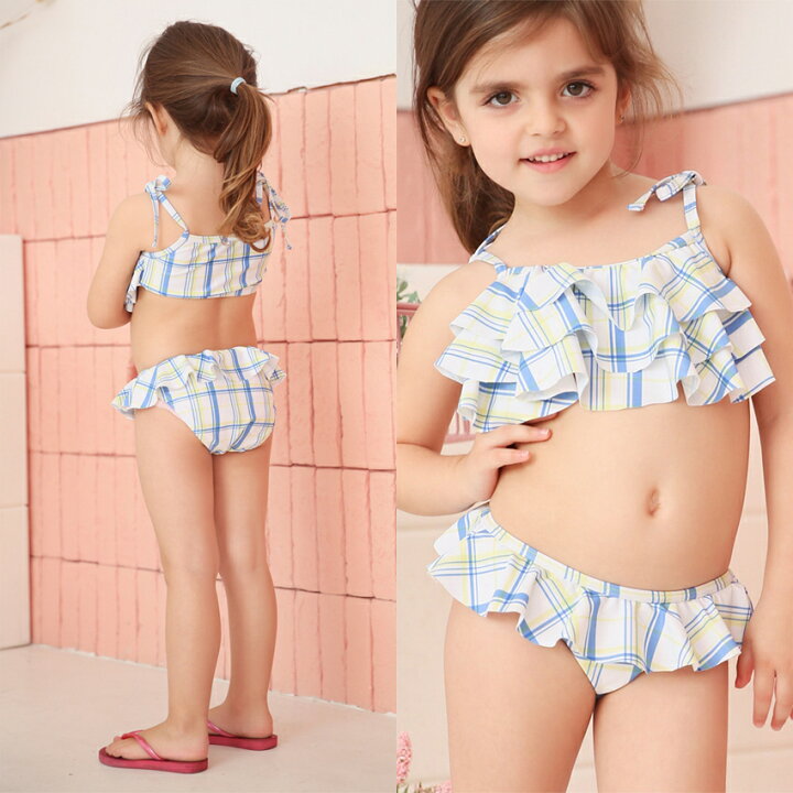 アメリカ直輸入 子供用 2 95cm セパレート ドット ビキニ ピンク ピンナップ フリル プール 可愛い 女の子 水着 海 国内正規総代理店アイテム 水着