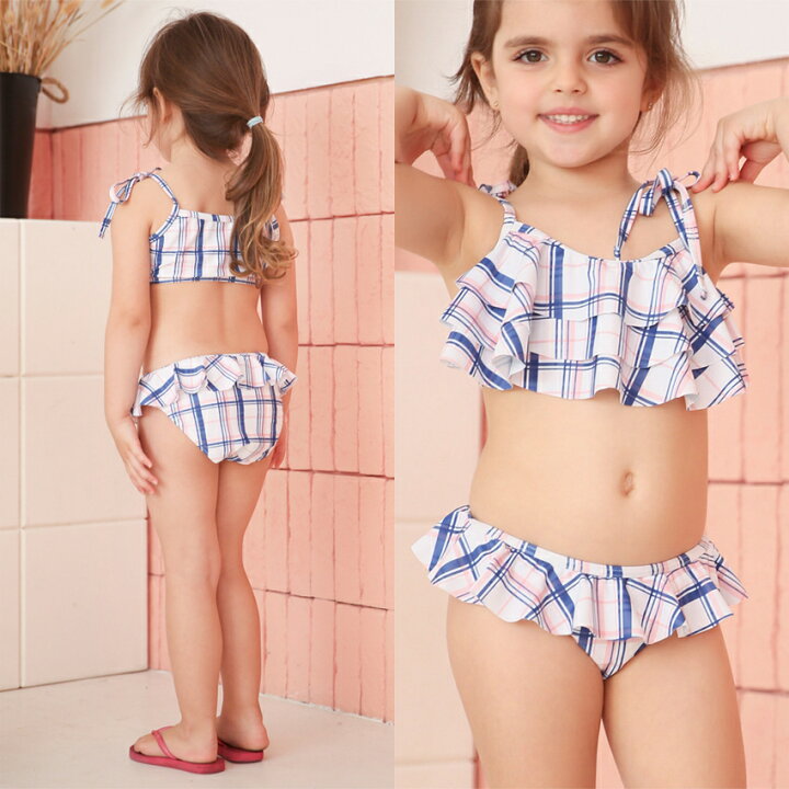 アメリカ直輸入 子供用 2 95cm セパレート ドット ビキニ ピンク ピンナップ フリル プール 可愛い 女の子 水着 海 超美品再入荷品質至上 水着