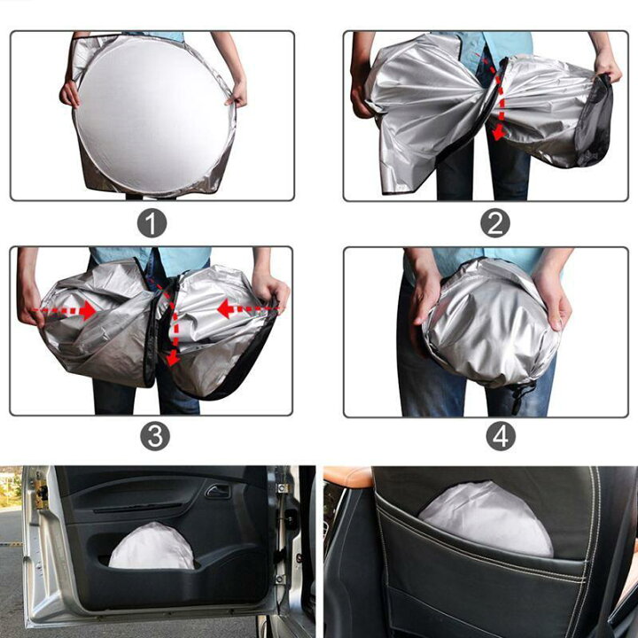楽天市場 送料無料 フロントサンシェード 車用品 カー用品 日除け 日焼け防止 劣化防止 吸盤なし フロント フロントガラス コンパクトに収納 車 折り畳み Plus Nao