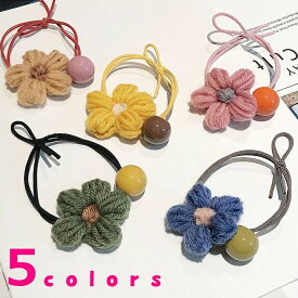楽天市場 ニット ヘアゴム 花の通販