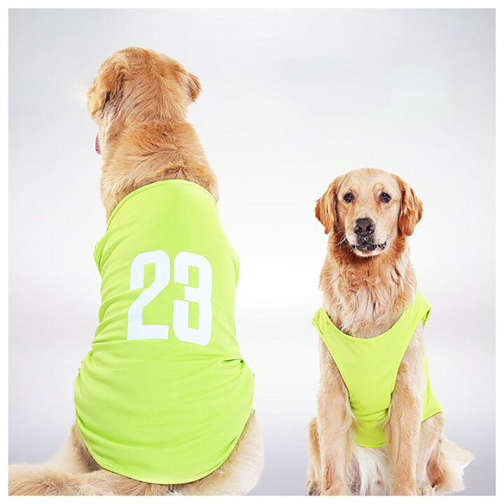 楽天市場 送料無料 ペット服 犬服 ドッグウェア 夏服 大型犬 タンクトップ ゴールデンレトリバー ハスキー かわいい スポーツウェア 背番号 23 3xl 4xl 5xl 6xl 7xl Plus Nao