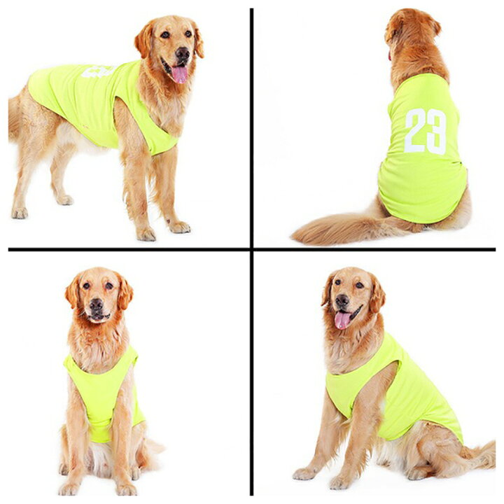 楽天市場 送料無料 ペット服 犬服 ドッグウェア 夏服 大型犬 タンクトップ ゴールデンレトリバー ハスキー かわいい スポーツウェア 背番号 23 3xl 4xl 5xl 6xl 7xl Plus Nao