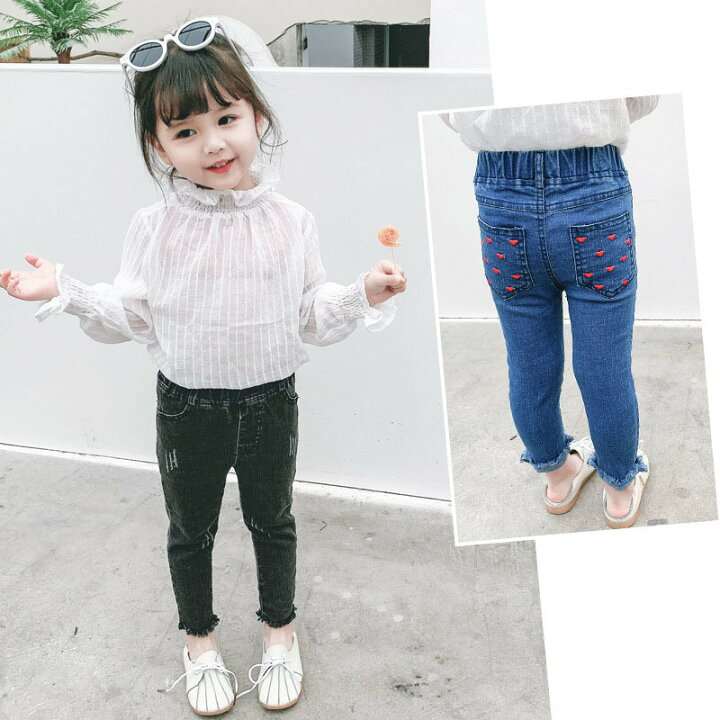 楽天市場】送料無料 デニムパンツ ジーンズ 長ズボン キッズ ジュニア 女の子 男の子 子供服 ボトムス ダメージ ウエストゴム おしゃれ 着まわし力 かわいい カジュアル シンプル 通園 通学 お出かけ ジーパン ロングパンツ ハート 刺繍 ポケット付き 女児 : Plus Nao 楽天市場】送料無料 デニムパンツ ジーンズ 長ズボン キッズ ジュニア 女の子 男の子 子供服 ボトムス ダメージ ウエストゴム おしゃれ 着まわし力 かわいい カジュアル シンプル 通園 通学 お出かけ ジーパン ロングパンツ ハート 刺繍 ポケット付き 女児 : Plus Nao