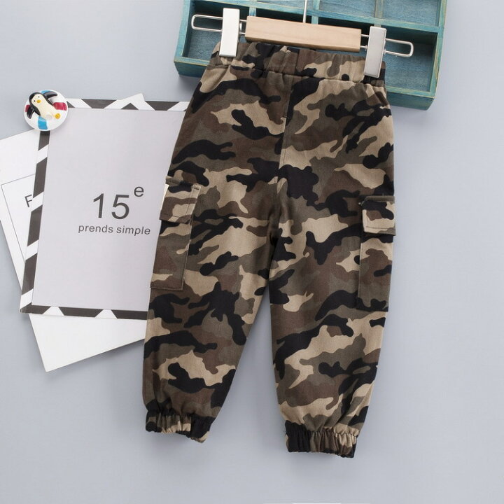 楽天市場 送料無料 セットアップ 2点セット キッズ 子供服 男の子 女の子 スウェット 裏毛 長袖 ロングパンツ 恐竜 カーゴパンツ 迷彩柄 イラスト ラウンドネック プリント イラスト ポケット 丸首 クルーネック リブ トップス ボトムス カジュアル おしゃ Plus Nao