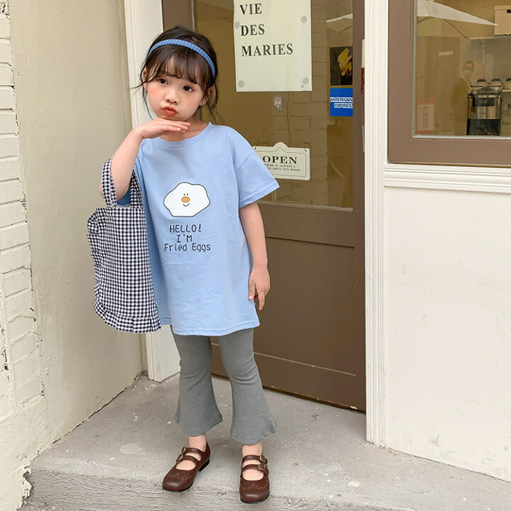 楽天市場 送料無料 Tシャツ キッズ 子供服 女の子 半袖 ラウンドネック プルオーバー ゆるイラスト プリント フルーツ アドカド フラワー 可愛い キュート カジュアル 夏 シンプル ガール 丸首 お花 ティーシャツ ホワイト ピンク グリーン ブルー Plus Nao