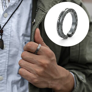 送料無料 指輪 オープンリング アクセサリー メンズ 男性用 シルバーカラー 銀色 サイズ調整可能 開口 レトロ風 おしゃれ ギフト 記念日 誕生日 プレゼント 贈り物 ギフト 記念日 普段使い
