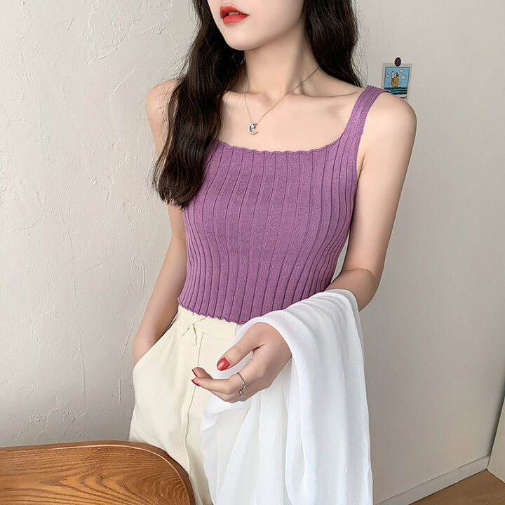 ビスチェ タンクトップ おしゃれ かわいい カジュアル キャミソール シンプル トップス レディース 単色 女性 婦人服 無地 人気の雑貨がズラリ キャミソール