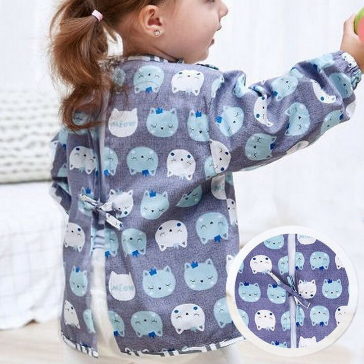 スモック 長袖 子供 女の子 男の子 汚れ防止 ベビー エプロン 園児 スモック 長袖 子供 女の子 男の子 汚れ防止 ベビー エプロン 園児