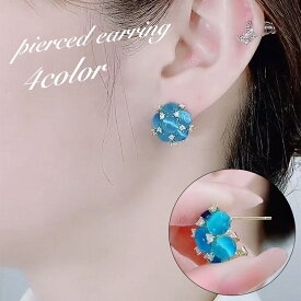 送料無料 ピアス スタッドピアス レディース 女性 アクセサリー 小ぶり 小さめ フラワー お花 ラインストーン お洒落 おしゃれ かわいい 普段使い デイリー お出かけ 耳飾り ギフト プレゼント 婦人用