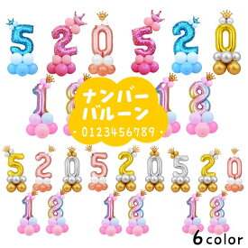 送料無料 ナンバーバルーン アルミ風船 数字モチーフ 誕生日会 大きい ジャンボ ビッグ ゴージャス 結婚式 記念日 イベント 王冠 プリンス プリンセス バースデーパーティー ウエディング お祝い 飾り付け 室内装飾 演出 サプライズ パーティーグッズ カラフル