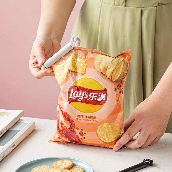 楽天市場】送料無料 袋止めクリップ 食材 食品 保存 猫 足 肉球 防湿 