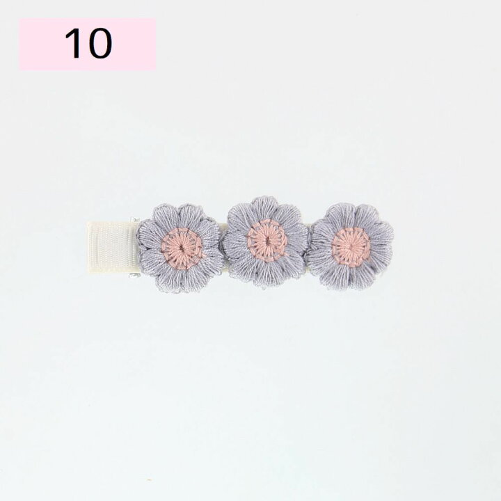 楽天市場】送料無料 ヘアクリップ 同色2個セット 刺繍 ヘアピン 子ども 