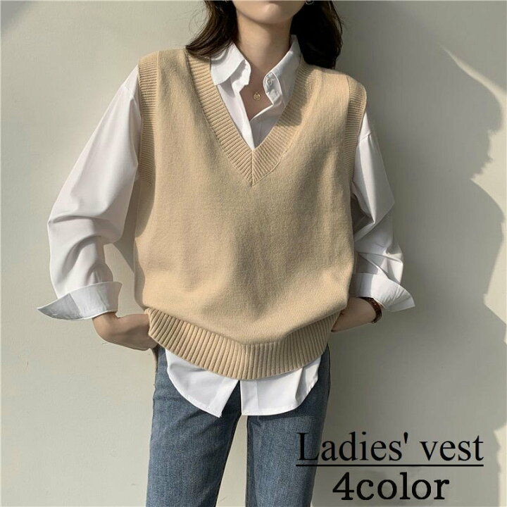 楽天市場】送料無料 ニットベスト レディース 女性用 トップス プル  
