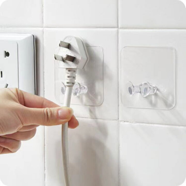楽天市場】送料無料 粘着フック 2個セット 電源プラグ収納 ケーブル 