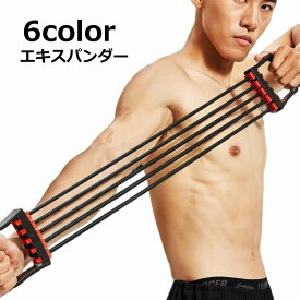 送料無料 エキスパンダー 5連 胸筋 上腕二頭筋 広背筋 腹筋 上半身 筋トレ トレーニング ジム 運動 引っ張り