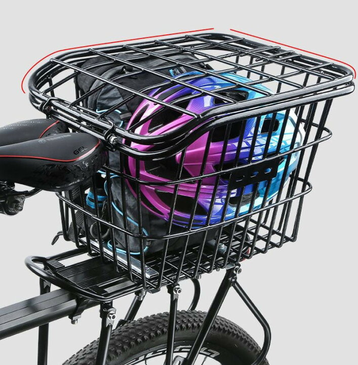 楽天市場】送料無料 フタ付き 自転車用 カゴ リアバスケット 後ろカゴ 