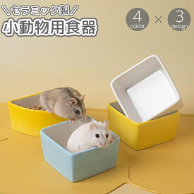 送料無料 小動物用食器 エサ入れ 水入れ 餌皿 エサ皿 餌やり フードボウル ウォーターボウル セラミック製 置き型 ハムスター チンチラ リス ペット用品