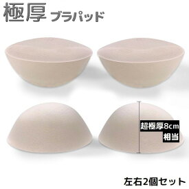 送料無料 ブラパッド ブラパット 左右1ペア 付け替え 取り外し 極厚 厚手 厚め 8cm相当 ブラジャーパッド 交換 スペア