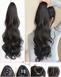 送料無料 ポイントウィッグ 部分ウィッグ つけ毛 レディース ヘアアクセサリー ヘアアレンジ ウェーブ ナチュラル ボリュームアップ