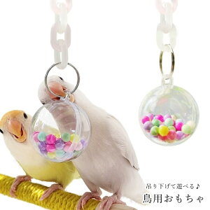 送料無料 鳥用おもちゃ 鳥用玩具 ペット用おもちゃ 小鳥 バード オウム インコ 文鳥 ペット用品 ペットグッズ チェーン ボール型 丸形 ラウンド カラフル ポップ カジュアル シンプル 可愛い
