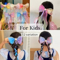 送料無料 ヘアクリップ キッズ ヘアアクセサリー リボン ラインストーン フェイクパール キラキラ シフォ…