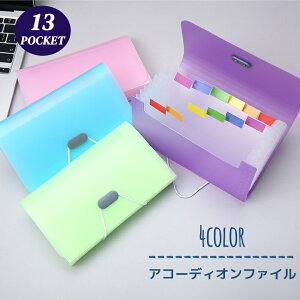 送料無料 アコーディオンファイル ドキュメントファイル ファイルケース A6 じゃぱら式 13ポケット ファイリング オーガナイザー 書類 整理 分類 まとめ 保管 ポケットファイル 事務用品 オ