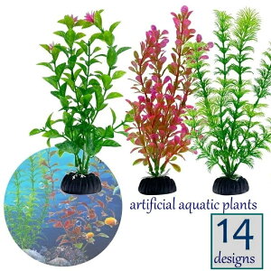 送料無料 人工水草 人工プランツ 高20cm 台座付 水槽用レイアウト アクアリウム用品 水槽 金魚鉢 インテリア アクセサリー イミテーション 飾り