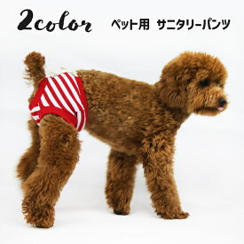 送料無料 ペット用サニタリーパンツ 犬用 猫用 生理パンツ マナーパンツ 生理用ショーツ 月経用 ペットウェア 下着 ボーダー カジュアル かわいい ドッグ キャット