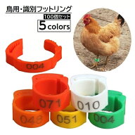 送料無料 鳥用 足輪 100個 家禽用 フットリング ナンバーリング 鳥類 フットバンド 識別用 レッグクリッ…