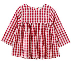 送料無料 子ども用 子ども服 キッズ服 ベビー服 ワンピース 長袖 短め ショート丈 ミニ丈 ラウンドネック フリル フレア風 ギンガムチェック 黒 ブラック レッド 赤 可愛い 女の子 ガーリー 春 夏 秋 カントリーチック 森ガール ナチュラル オシャレ お出掛け お散歩 80 85 9