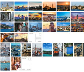 送料無料 ポストカード はがき 葉書 ハガキ 30枚セット イスタンブール ヨーロッパ アート 景色 絶景 キレイ 癒し 美しい 風景 写真 画像