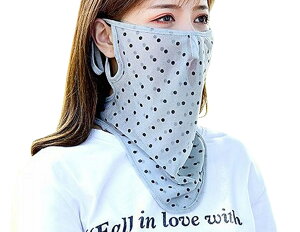 送料無料 フェイスマスク フェイスカバー フェイスガード ネックガード レディース 耳掛け ボタン付き 首回りガード ファッション小物 飛沫対策 紫外線対策 日焼け対策 日除け アウトドア