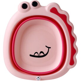 送料無料 折りたたみ洗面器 たらい シリコンバケツ たためる洗い桶 省スペース ベビー キッズ 子供 かわいい 32cm キッチン お風呂 洗濯 掃除 足湯 おけ ソフト 恐竜 おしゃれ シンク 場所を取らない 便利 簡単 持ち運び ガーデニング アウトドア キャンプ 学生 寮