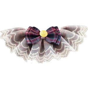 送料無料 ペット用スタイ よだれかけ ペット用品 犬 猫 イヌ ネコ 蝶ネクタイ レース ドッグウェア アクセサリー チェック柄 おしゃれ かわいい キュート 小型犬 上品 ベビースタイ プレゼン